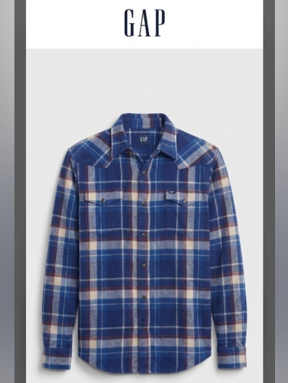 GAP Western Fleece Snap Fleece Cotton Shirt!